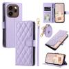 Wallet Case for Reno15 Pro Max 5G - Leather/PU, Purple, With Lanyard