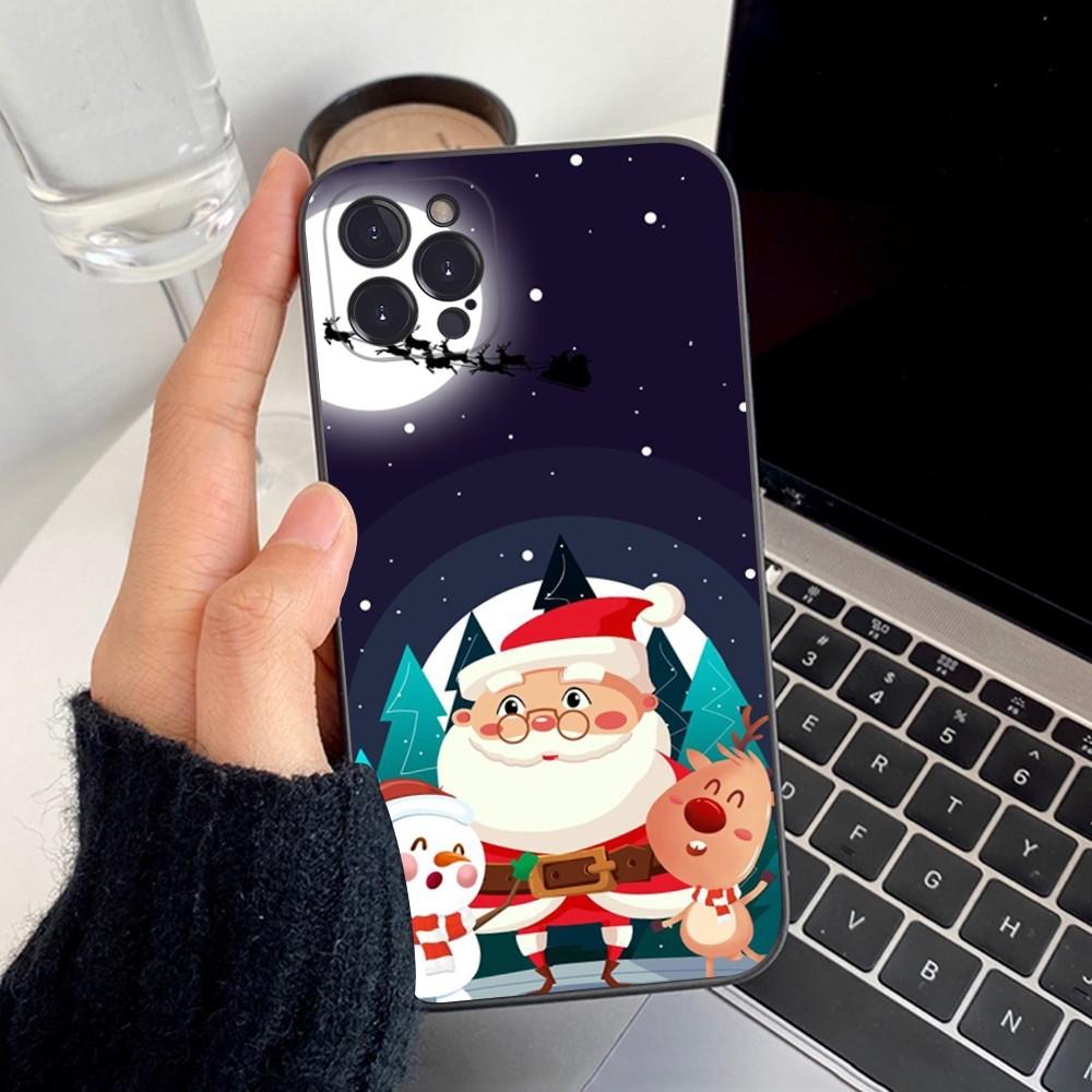 Weihnachts-Cartoon-Neujahrs-Handyhülle Für iPhone 15 14 11 12 13 Mini Pro XS Max Hülle 6 7 8 Plus X XR SE 2020 Funda Schale
