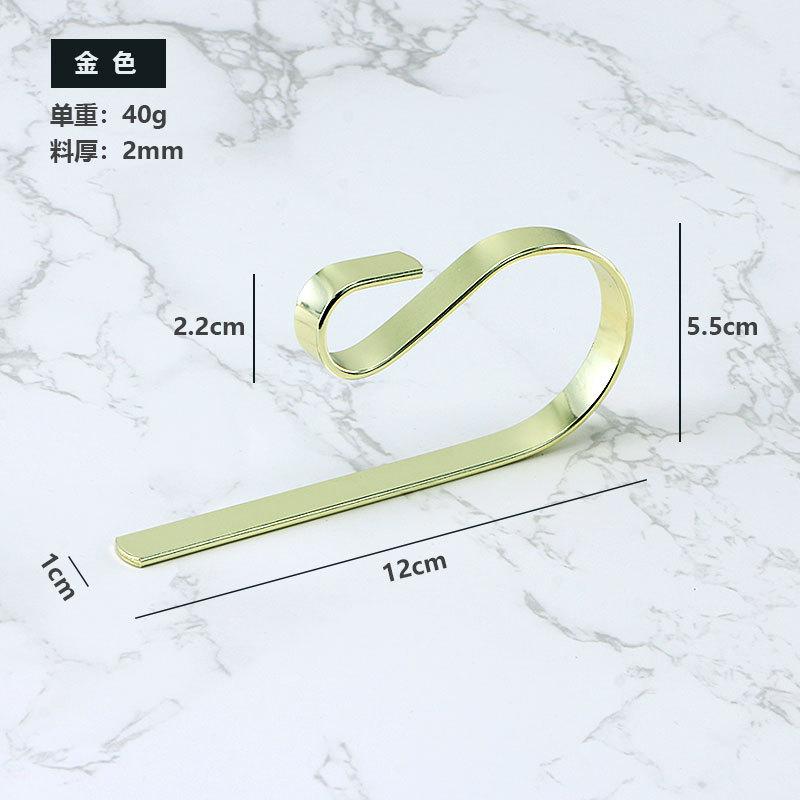 

Simple light luxury style multi -purpose metal hook Christmas sock hook Christmas furnace hook золотой