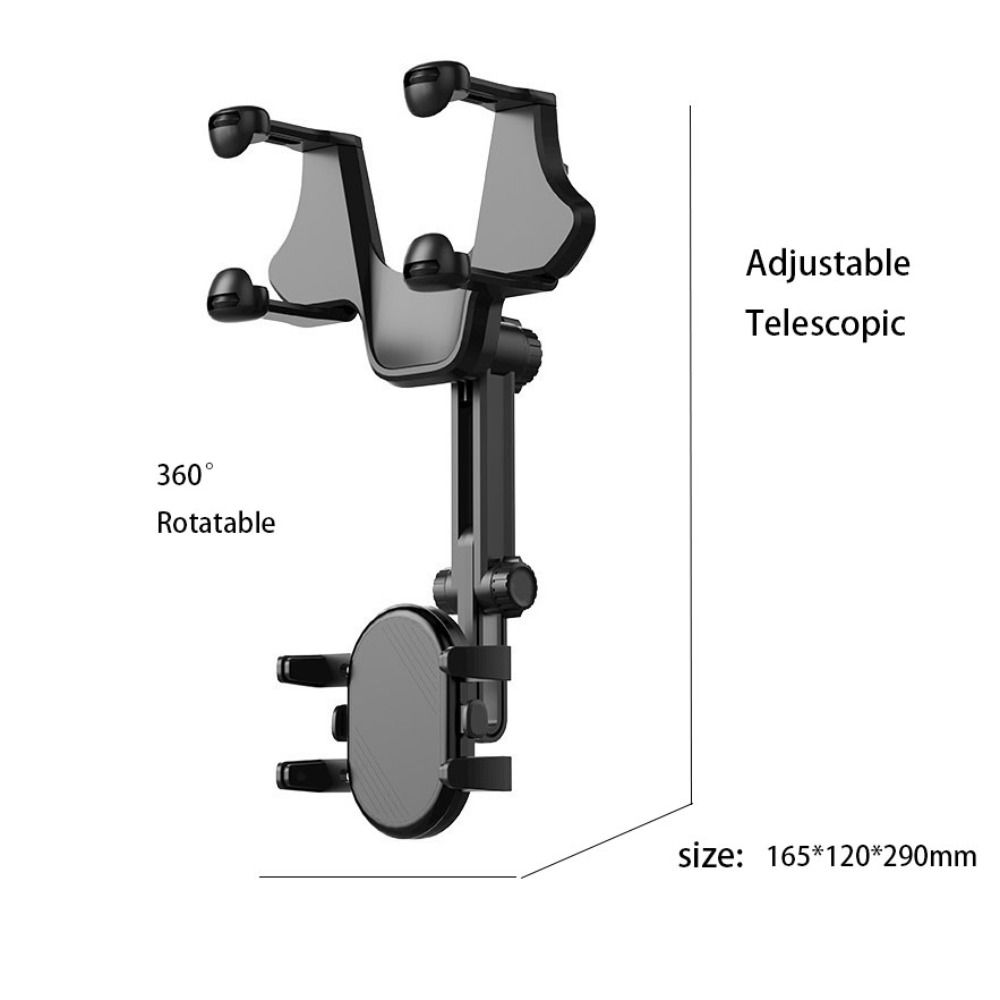 360° Rearview Mirror Mount Rotatable Smartphone Bracket Durable Mount Stand  Car Rearview Mirror