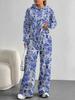 European And American Autumn And Winter Casual Long-Sleeved Suit Women'S Hooded Sweater Trousers Two-Piece Set Retro Elements