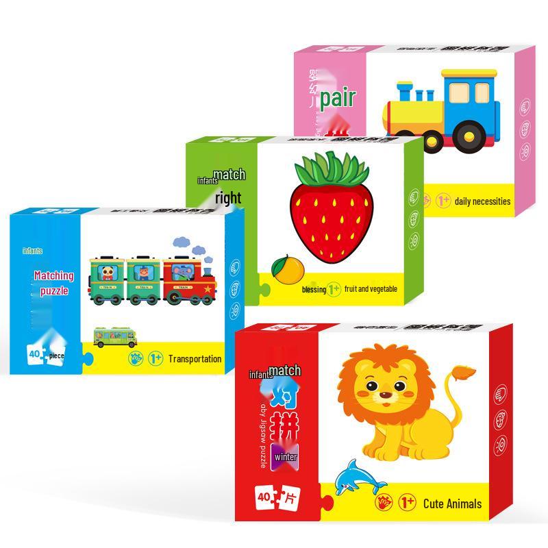 Handmade Cognitive Puzzle Cards for Toddlers: Educational Toys for Ages 1-3