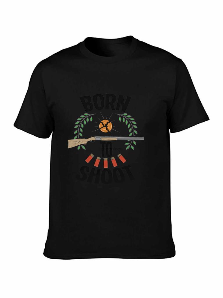 Born To Shoot TShirt Mens Ladies Unisex Fit Clay Shooting Gift Cool Casual Pride T Shirt Men Unisex New Fashion