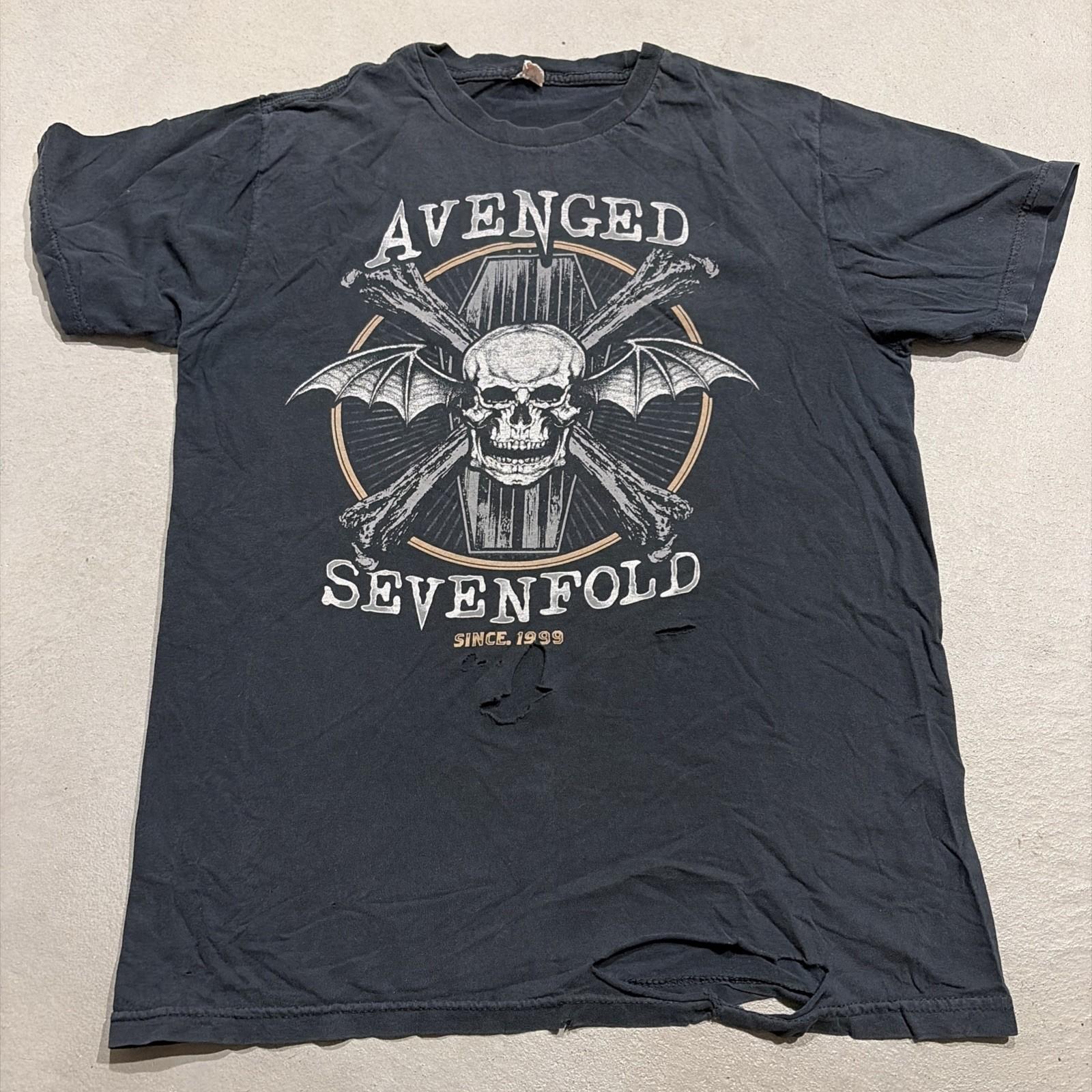 Y2K Avenged Sevenfold Distressed Graphic Concert T-Shirt Sz L XXXL