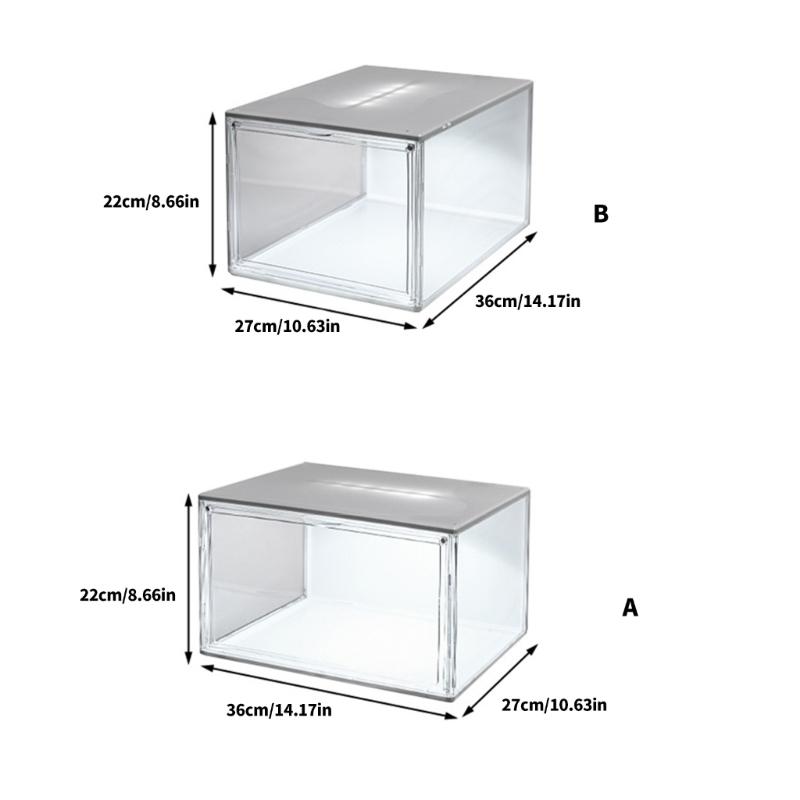Clear View LED Illuminated Shoe Storage Dustproof Design For Displaying Shoe Collections Domestic Setting