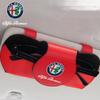 AAACK1 Car Stickers For Alfa Romeo PU Leather Car Sunglasses Holder Sunglasses Case Clip Storage Box For Alfa Romeo Giulia Stelvio Giul