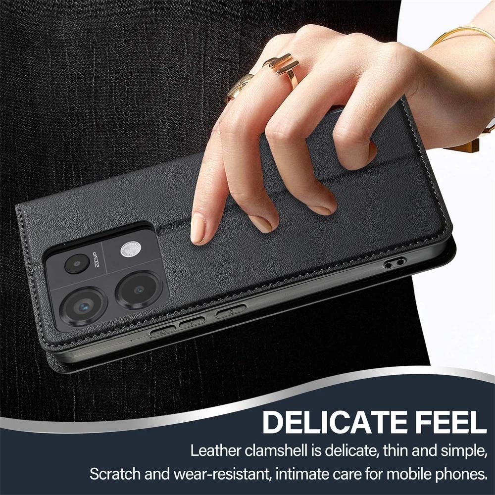 Leder-Brieftasche Flip Case mit Kartenhalter Ständer für Redmi Note 14 Pro+ Plus 11S 12S13 12 11 Pro 4G POCO X5 Pro 5G