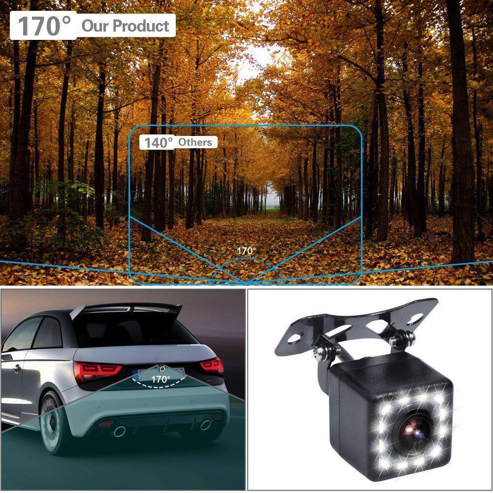 12LED Lights Night Vision Car Rear View Backup Camera HD 420TVL CCD Waterproof
