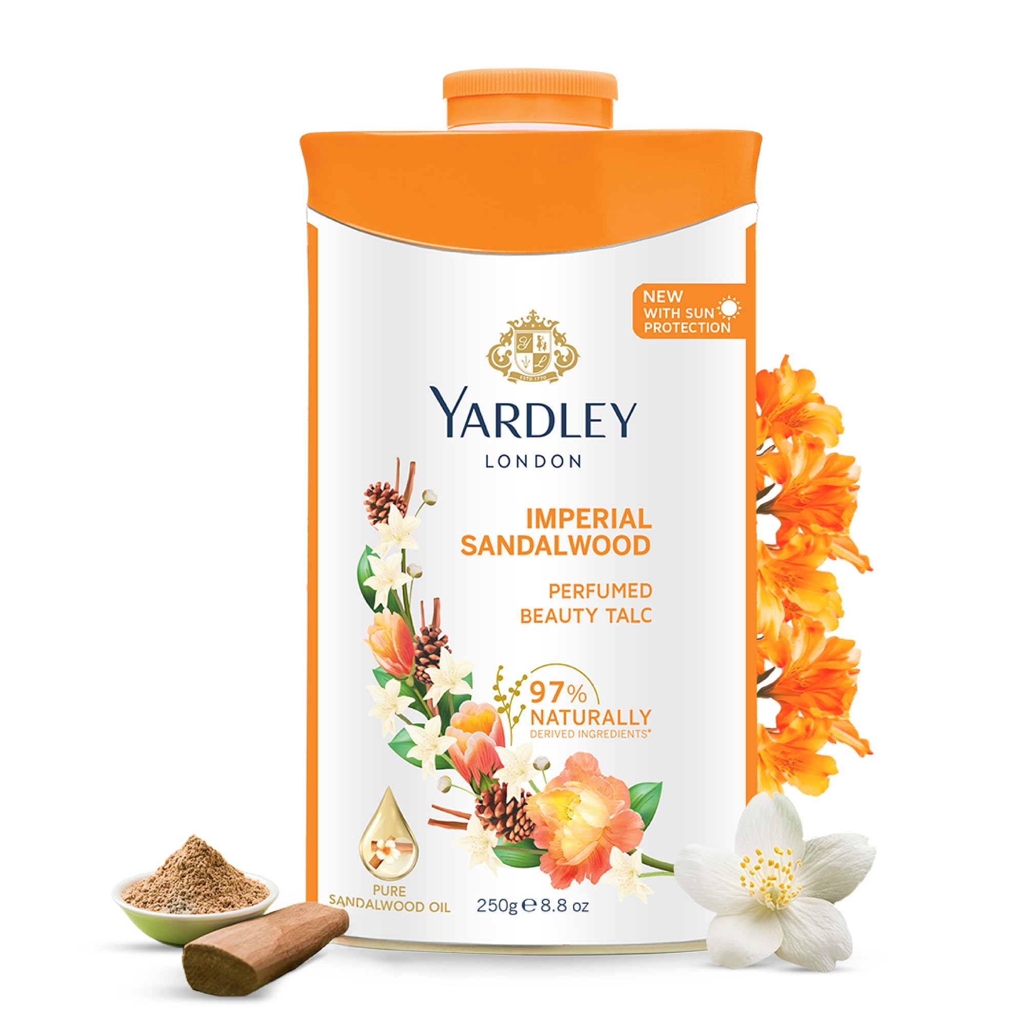 Yardley London Imperial Sandalwood Perfumed Talc for Women, 250g