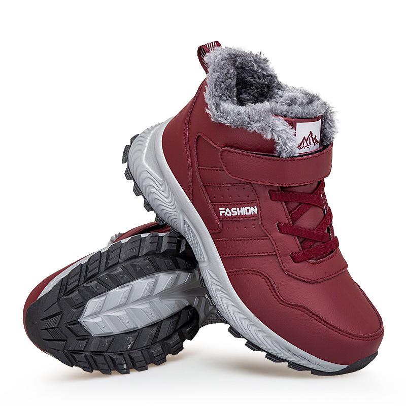 Winter new high-top medium sports shoes velvet warm walking shoes warm shoes heated cotton shoes snow boots