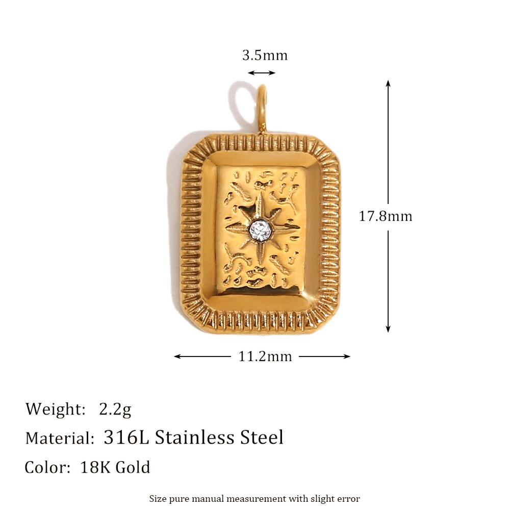 MamacitaSlay diy Vintage Rose Butterfly Polar Star Moon stainless steel charms 18K Gold Plated  charms for jewelry making
