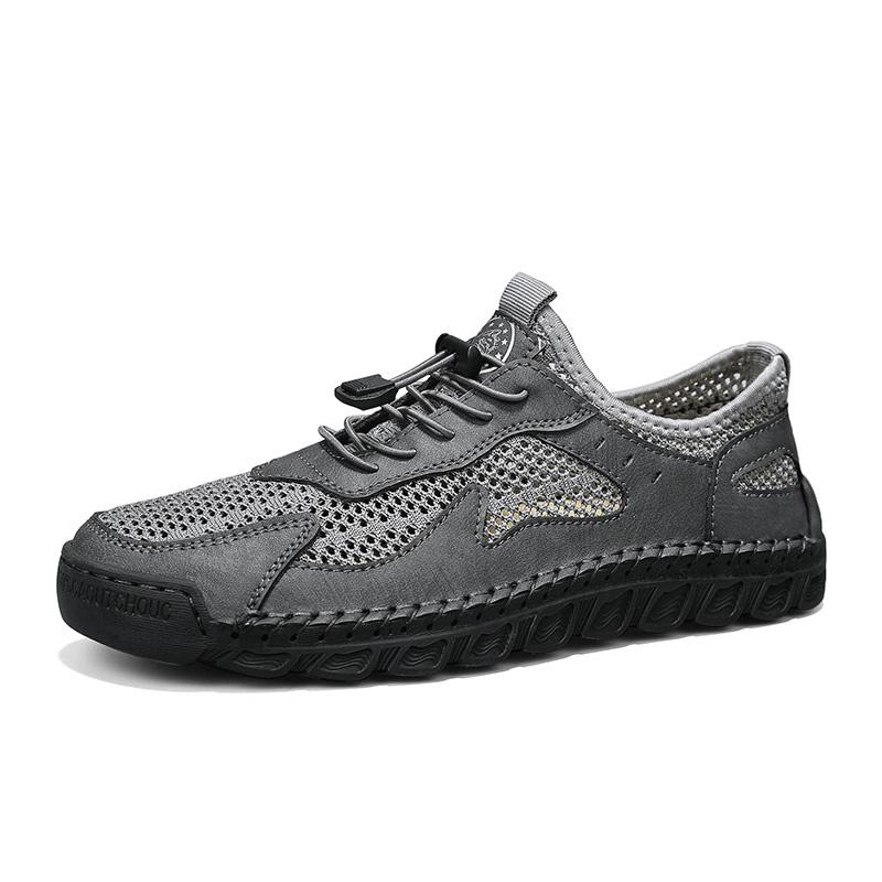 Summer New Mesh Breathable Sandals for Men Casual Sports Shoes Comfortable Walking Mens Sneakers Breathable Top Layer Leather