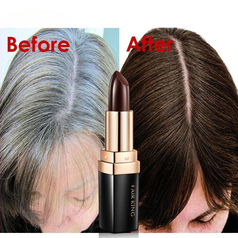 One-Time Hair Dye Instant Brown and Black Root Coverage Hair Color Modify Cream Stick Temporary Cover Up White Hair Colour Dye Treatments