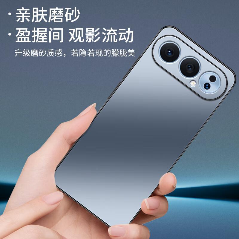 Compatible Honor 500Pro Phone Case Honor 500Pro AG Matte Lens Full Coverage Shockproof Honor Solid Color Simple Luxury Unisex Sapphire Blue