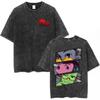 Anime Dandadan Ken Takakura Okarun Tshirt Men Women Fashion Vintage Washed Short Sleeve T Shirts Cotton Oversized Tshirts