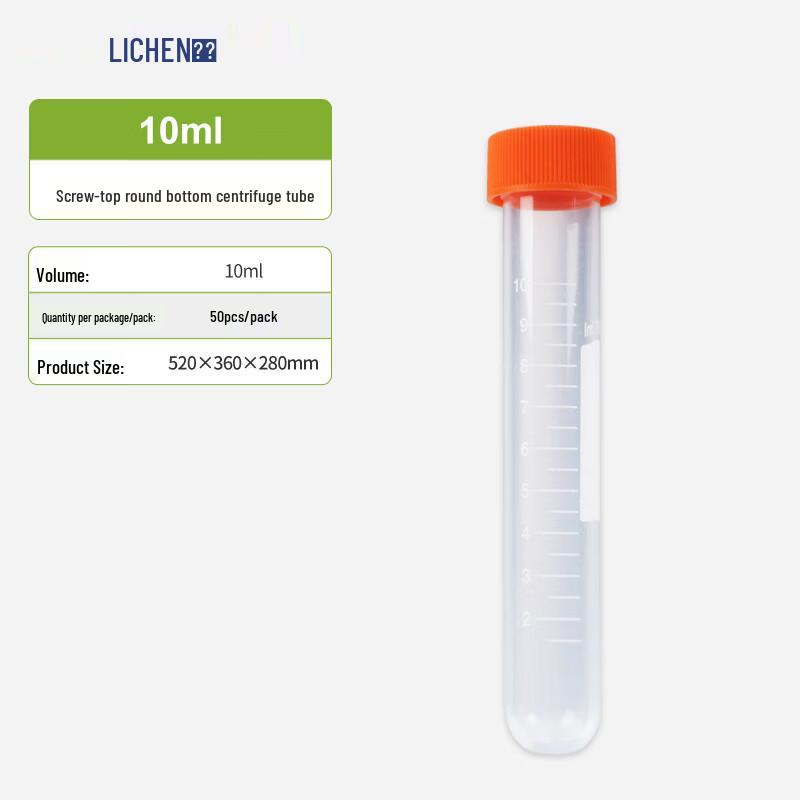 LICHEN Plastic Centrifuge Tube with Screw Cap