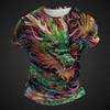 Men's Graphic Animal Dragon T Shirt Short Sleeve T Shirt 3D Print Crew Neck Shirt Designer Casual Subculture