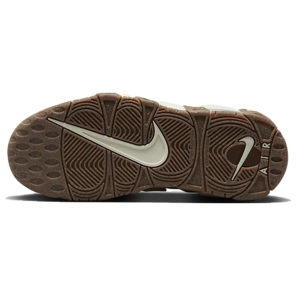 Nike Air More Uptempo GS Coconut Milk Team Gold Barnesneakers Krem Gummi-Mørkebrun DX1939-100