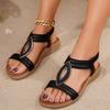 Bohemian Soft Sole Fashion Sandals with Metal Buckle Stylish Comfortable Flat Roman Design Casual Summer Footwear for Women