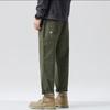 Streetwear Fashion Men Casual Green Cargo Pants Spring Autumn Koreon New Baggy Vintage Sports Straight Loose Wide Trousers