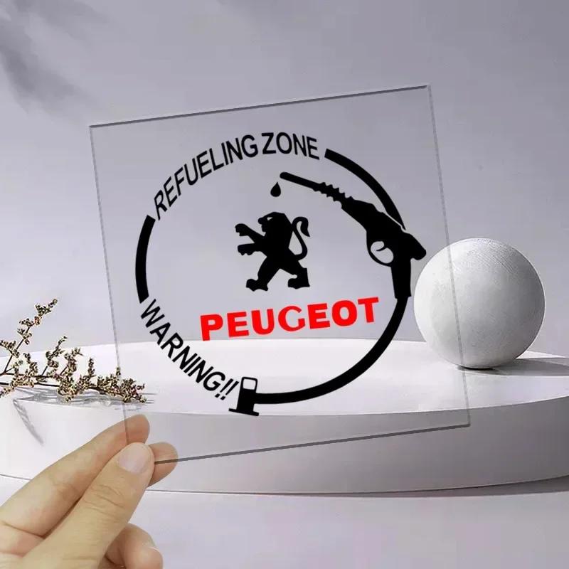 

Car Sticker Car Logo Fuel Tank Sticker Waterproof Accessories Auto Tank Body Badge For Peugeot 206 307 308 3008 207 208 407 2008 чёрный
