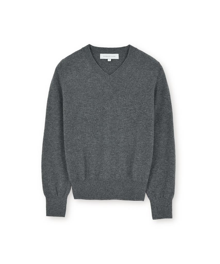 Beulaunyadeu W Extra Super Fine V-Neck Knit, Charcoal