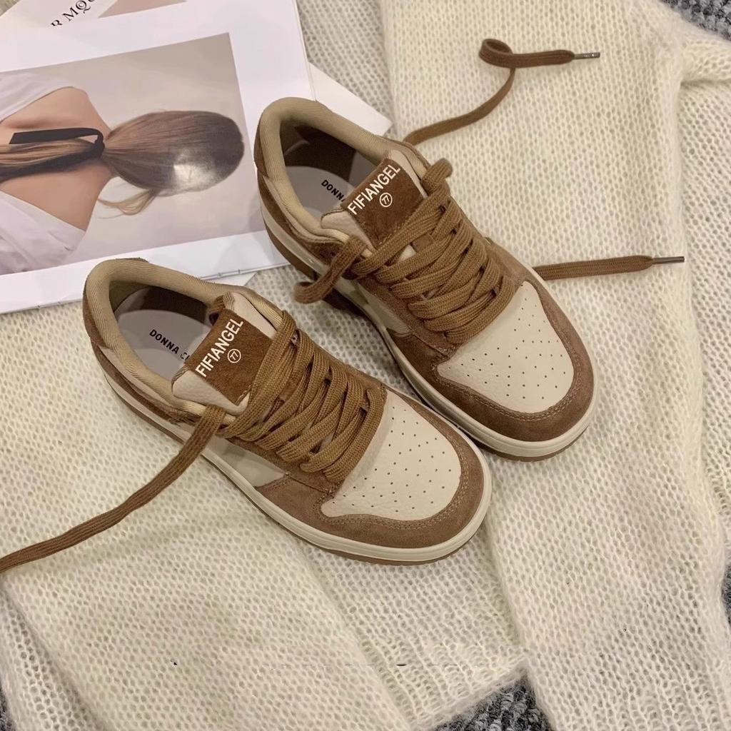 Pravá kůže s fleecovou podšívkou Silný spodní díl Univerzální tenisky Dámské nové jarní barvy ladící obuv pro volný čas tenisky