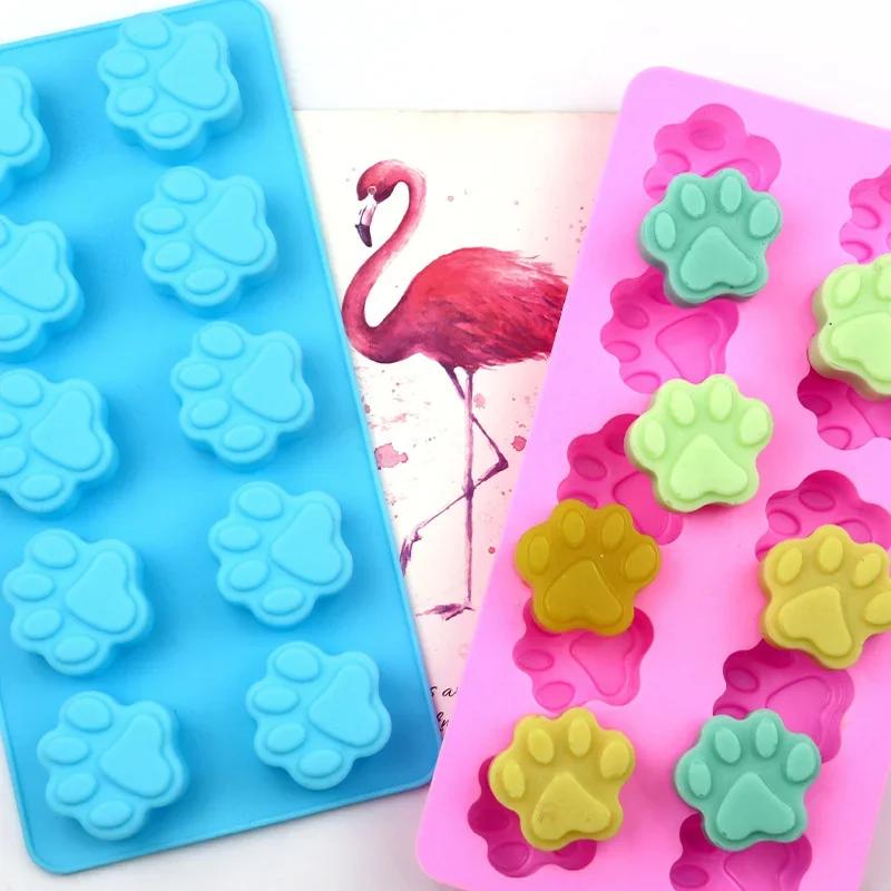 Dog Cat Paw Cake, Chocolate, Pudding, Cookie, Soap Fondant Sugarcraft Baking Moulds Kitchen Tools