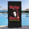 1pz Asciugamano da Spiaggia a Tema M-Marilyn Manson Stampato HD Resistente allo Sbiadimento Morbido Delicato sulla Pelle per Palestra Bagno Piscina Accessori da Spiaggia
