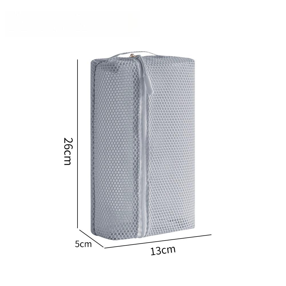 1-3pcs Casual Nylon Storage Pouch Transparent Mesh Mesh Pocket Cosmetic Bag with Zipper Swimming Mesh Packing Travel Storage Bag