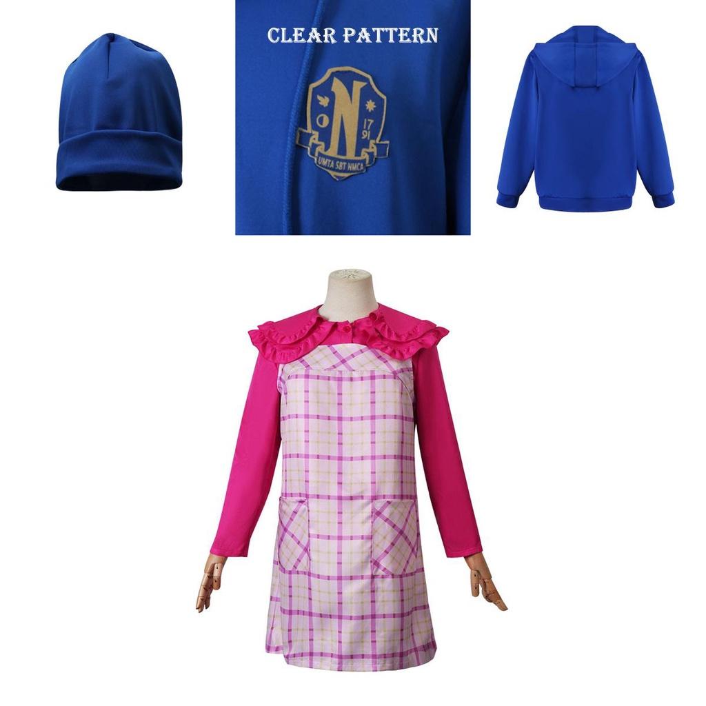 Wednesday Addams Enid Sinclair Dress Xavier Thorpe Jacket Hat Cosplay Halloween