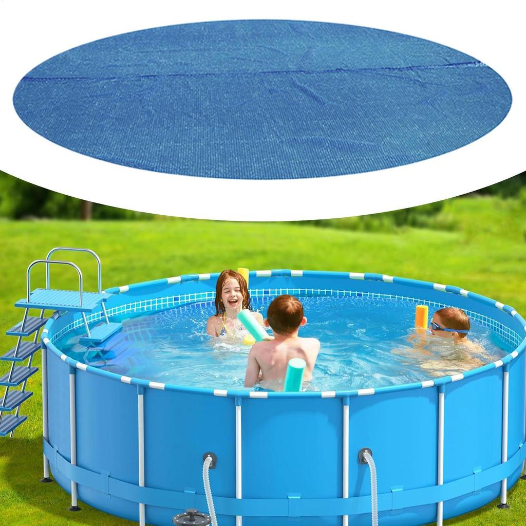 Round Solar Thermal Pool Cover Solar Hot Tub Covers Weatherproof Foldable Protector Portable Energy Saving Thermal Blanket