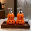 Creative Gift for Housewarming Grimace Pumpkin Soap Dispenser Bottle, Halloween Lotion Pump Party Table Decor Refillable Container Liquid And