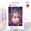 Purple hedgehog Pattern  3pcs 100% Round Full Drill 5D DIY Diamond Painting Embroidery Cross Stitch Rhinestone Décor