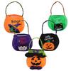 Halloween Pumpkin and Ghost Velvet Tote Bags for Kids