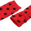 Children's Ladybird Dots Costume Socks Breathable Fabric Thigh High Long Stockings for Stage and Play 7-12 Years Old