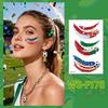 Wasserdichte Tattoo-Aufkleber Schweißfeste Temporäre Tattoos für Club-Events Partys Fußballfans Make-up Gesichtskleber