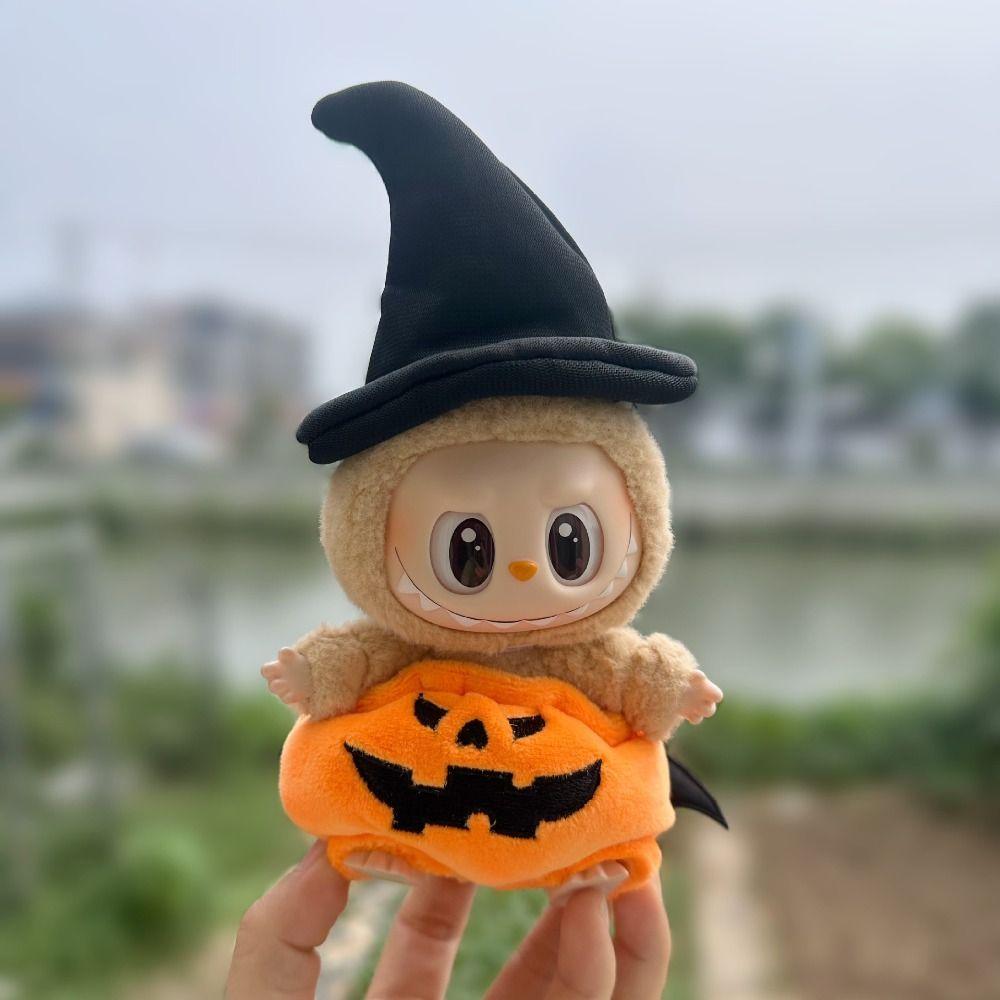 

1 set Halloween pumpkin set Sitting Party Labubu Doll Clothes Mini Cotton Doll s Clothes Idol Dolls Style 4