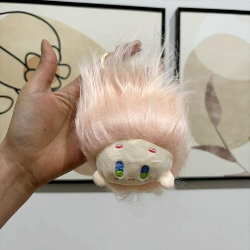 Adorable Fluffy Cotton Doll Keychain Plush Toy Cute Cartoon Animal Figure