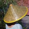 36cm Chinesischer Strohhut Asiatische Reiskappe Chinesische Orientalische Kappe Wasserdicht Verstellbarer Kinnriemen Stroh für den Urlaub