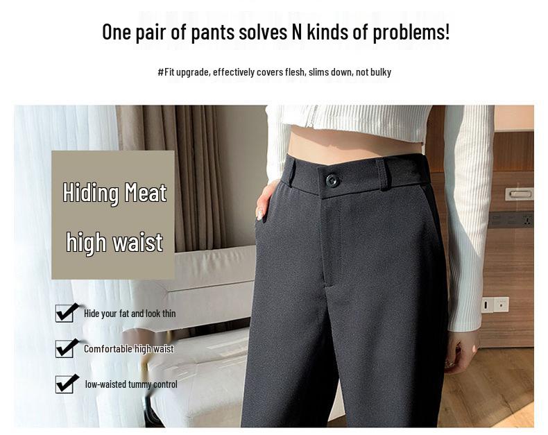 Damen Frühling/Herbst Gerade Bein Weites Bein Lässig Slim-Fit Bodenlang Hose (Spielraum: Keine Rückgabe/Umtausch)