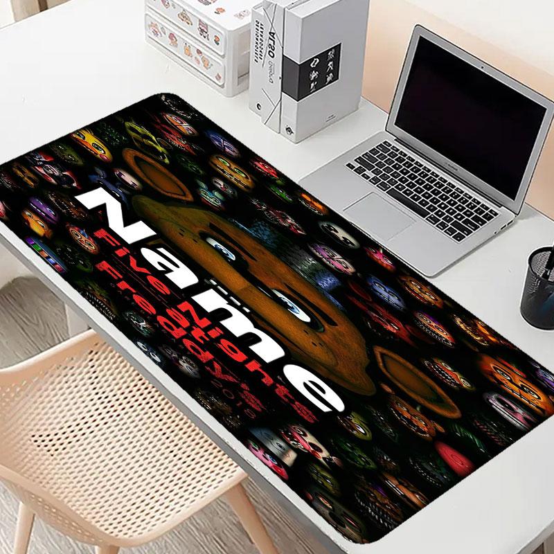 Custom Name Personalized Five Nights at Freddy's Pattern Mousepad, Laptop PC Desk Mat, Decorative Desk Mat for Home Keyboard Pad Gift