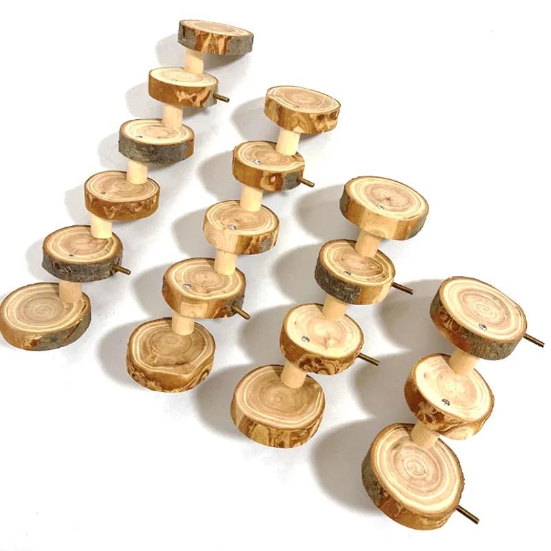 Funny Apple Tree Wooden Ladder Hamster Toy Ladder Bridge For Small Pet Toys Natural Wooden Toys Small Animals Cage  Pet Supplies