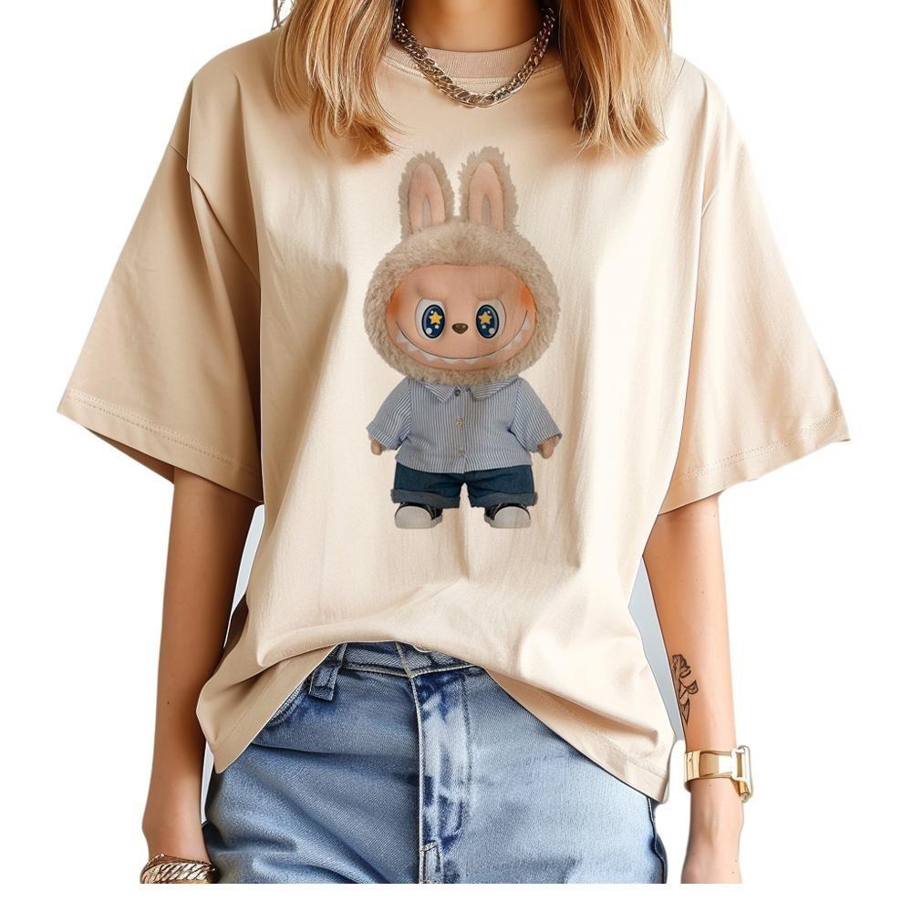S-6XL Style Cute Labubu Summer Top 3D Graphics Short-sleeved Tees T-shirt