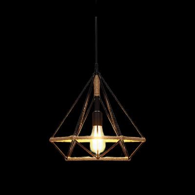 Hemp Rope Industrial Style Pendant Lamp