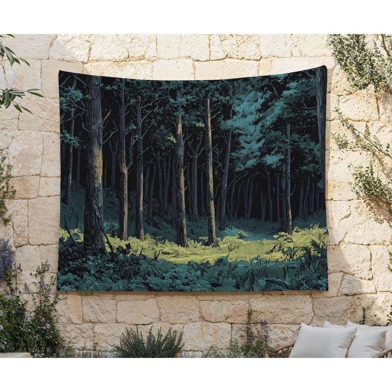 Morning in the Queen s Forest tapestry 75x100 чёрный