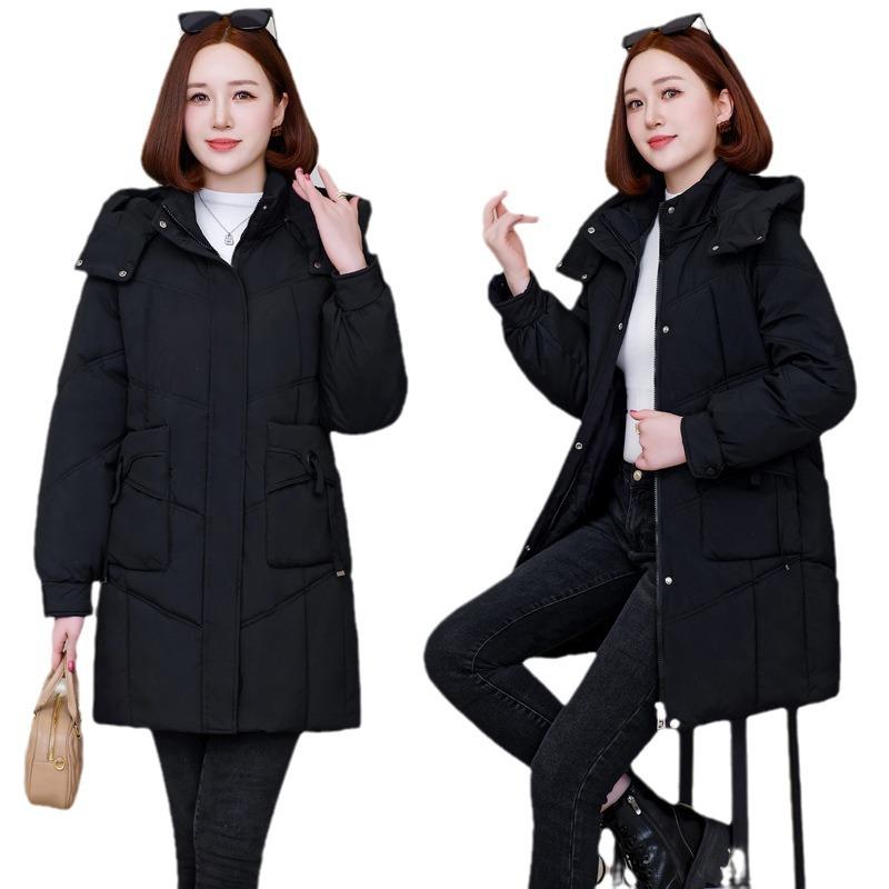 Winter Cotton Clothes Women's New Mid-length Style In 2025 Can Be Removed with a Thickened Padded Jacket and a Loose Cotton Jacket