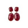Silver Needle Retro Resin Marbled Oval Geometric Stud Earrings - Elegant, Simple Fashion Accessories for Women