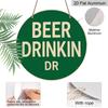 2D Flat 1pc, 8x8 in, Beer Drinking Logo Aluminum Metal Decorative Signs & Plaques Printed Sign, Unique, Durable, Easy To Hang Metal Decoration