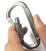 Screw Lock Fall Prevention Carabiner Clip Eggplant Set of 4